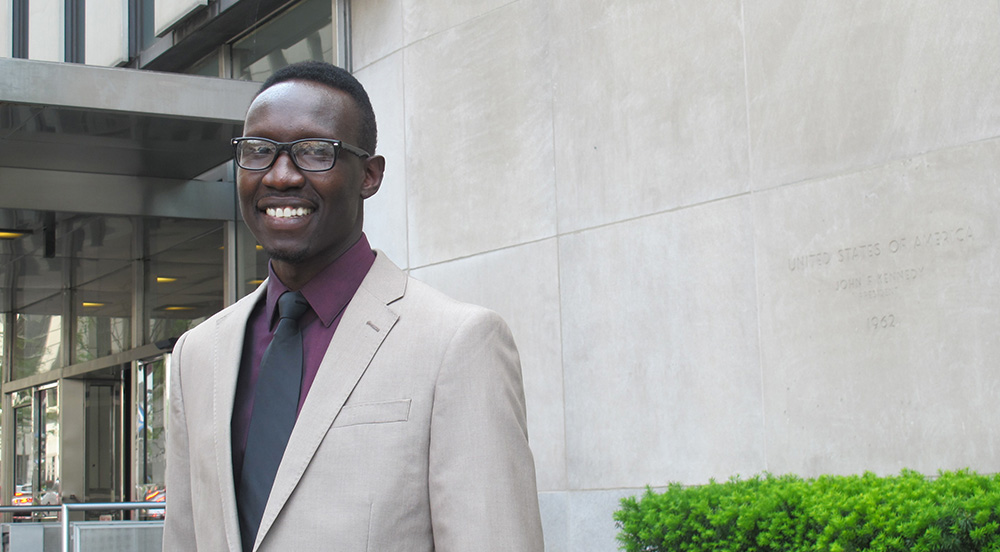 Pictured is MBA alumnus Oliha Grichang.